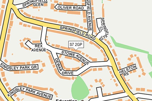 S7 2GP map - OS OpenMap – Local (Ordnance Survey)