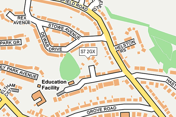 S7 2GX map - OS OpenMap – Local (Ordnance Survey)