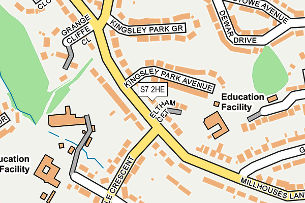 S7 2HE map - OS OpenMap – Local (Ordnance Survey)