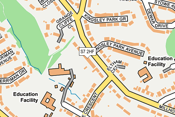 S7 2HF map - OS OpenMap – Local (Ordnance Survey)