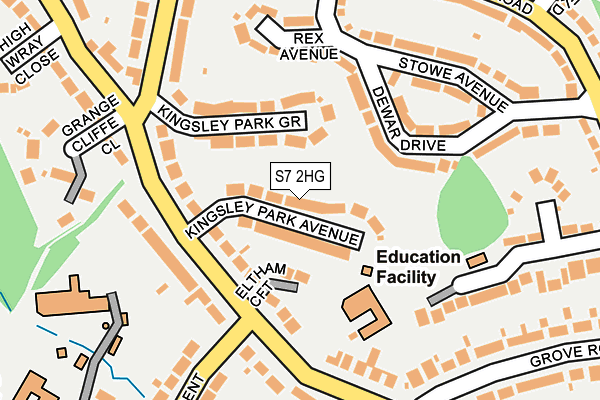 S7 2HG map - OS OpenMap – Local (Ordnance Survey)