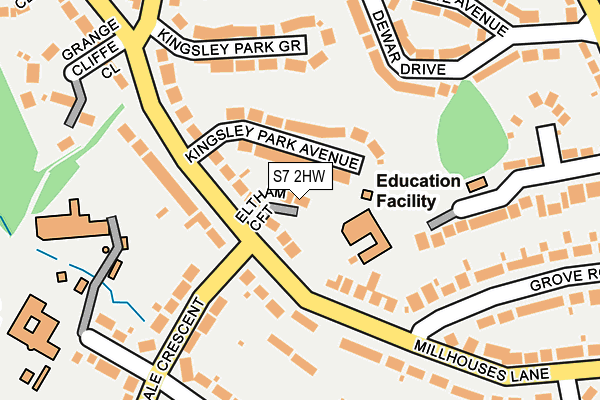 S7 2HW map - OS OpenMap – Local (Ordnance Survey)