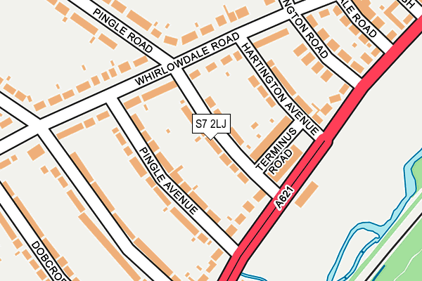 S7 2LJ map - OS OpenMap – Local (Ordnance Survey)