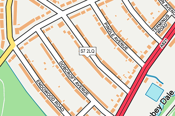 S7 2LQ map - OS OpenMap – Local (Ordnance Survey)