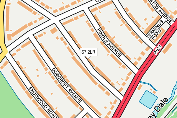 S7 2LR map - OS OpenMap – Local (Ordnance Survey)
