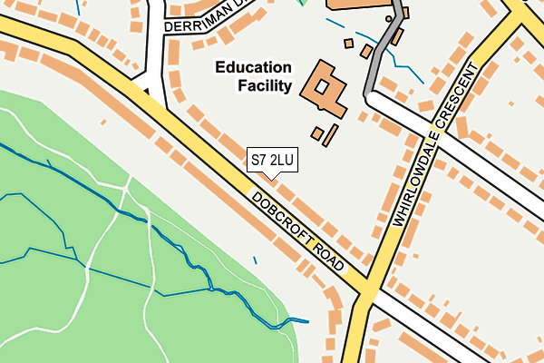S7 2LU map - OS OpenMap – Local (Ordnance Survey)