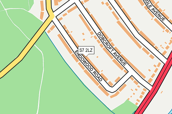 S7 2LZ map - OS OpenMap – Local (Ordnance Survey)
