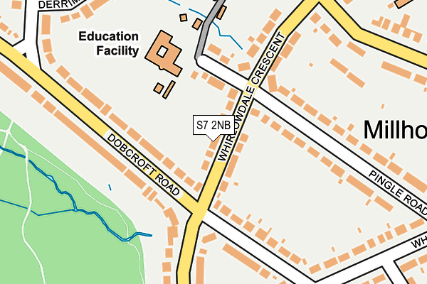 S7 2NB map - OS OpenMap – Local (Ordnance Survey)