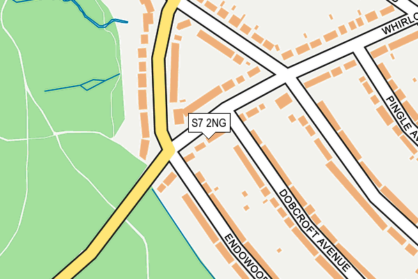 S7 2NG map - OS OpenMap – Local (Ordnance Survey)