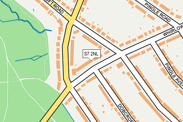 S7 2NL map - OS OpenMap – Local (Ordnance Survey)