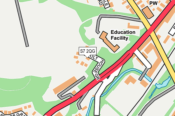 S7 2QG map - OS OpenMap – Local (Ordnance Survey)