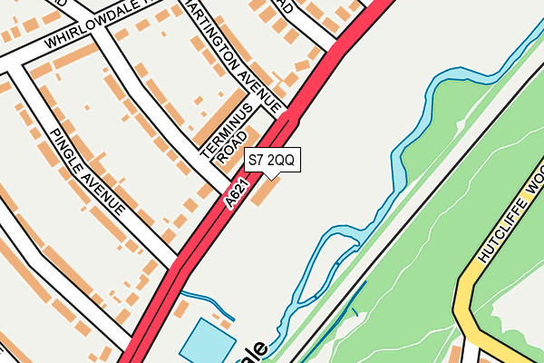 S7 2QQ map - OS OpenMap – Local (Ordnance Survey)