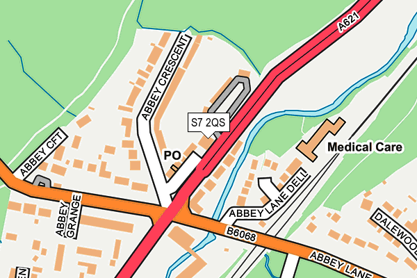 S7 2QS map - OS OpenMap – Local (Ordnance Survey)