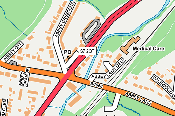 S7 2QT map - OS OpenMap – Local (Ordnance Survey)