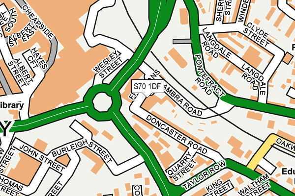 S70 1DF map - OS OpenMap – Local (Ordnance Survey)