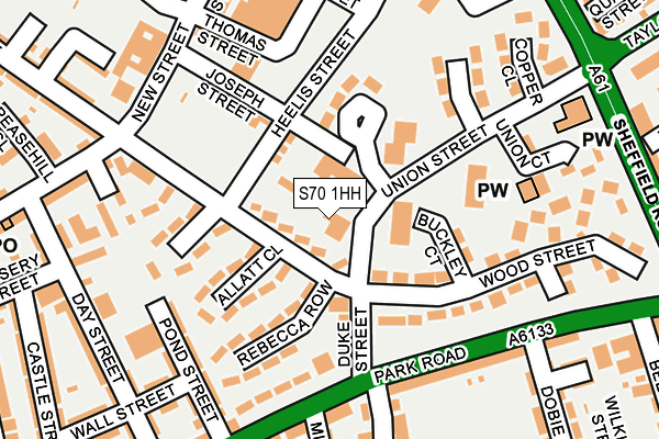 S70 1HH map - OS OpenMap – Local (Ordnance Survey)