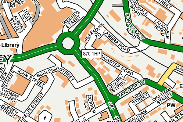 S70 1HP map - OS OpenMap – Local (Ordnance Survey)