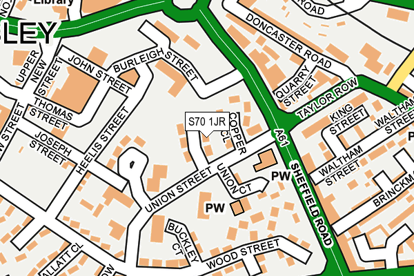 S70 1JR map - OS OpenMap – Local (Ordnance Survey)