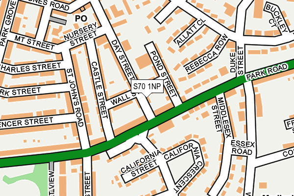 S70 1NP map - OS OpenMap – Local (Ordnance Survey)