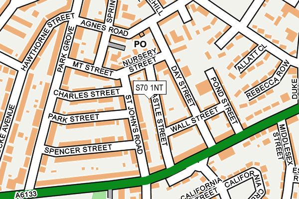 S70 1NT map - OS OpenMap – Local (Ordnance Survey)