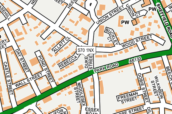 S70 1NX map - OS OpenMap – Local (Ordnance Survey)