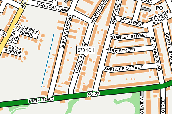 S70 1QH map - OS OpenMap – Local (Ordnance Survey)