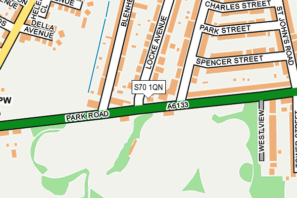 S70 1QN map - OS OpenMap – Local (Ordnance Survey)