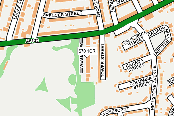 S70 1QR map - OS OpenMap – Local (Ordnance Survey)