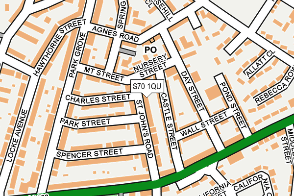 S70 1QU map - OS OpenMap – Local (Ordnance Survey)