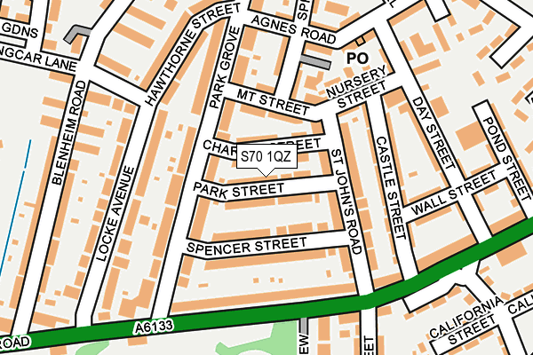 S70 1QZ map - OS OpenMap – Local (Ordnance Survey)