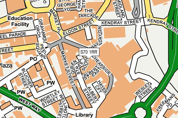 S70 1RR map - OS OpenMap – Local (Ordnance Survey)