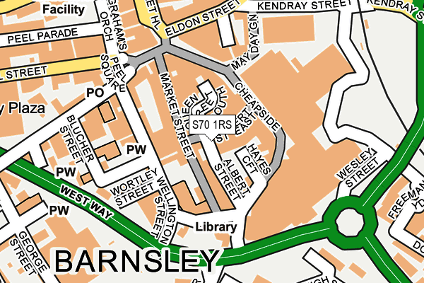 S70 1RS map - OS OpenMap – Local (Ordnance Survey)