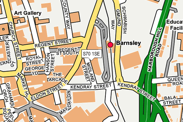 S70 1SE map - OS OpenMap – Local (Ordnance Survey)