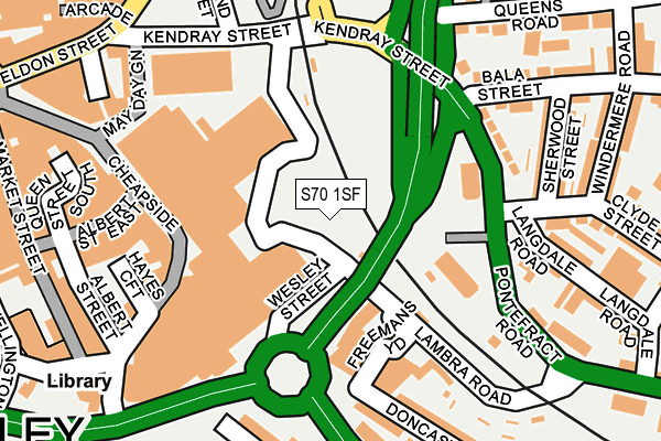 S70 1SF map - OS OpenMap – Local (Ordnance Survey)