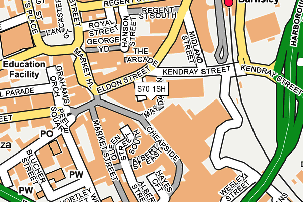 S70 1SH map - OS OpenMap – Local (Ordnance Survey)