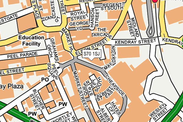 S70 1SJ map - OS OpenMap – Local (Ordnance Survey)