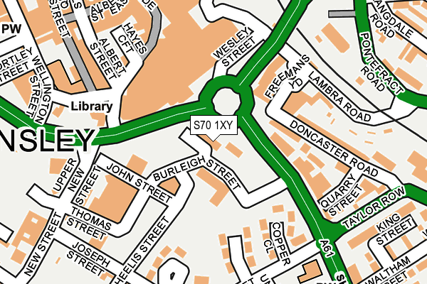 S70 1XY map - OS OpenMap – Local (Ordnance Survey)