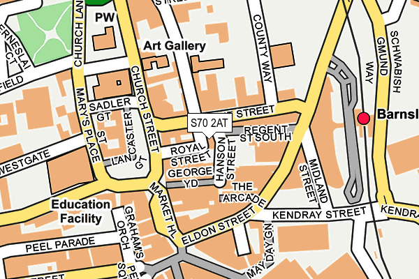 S70 2AT map - OS OpenMap – Local (Ordnance Survey)