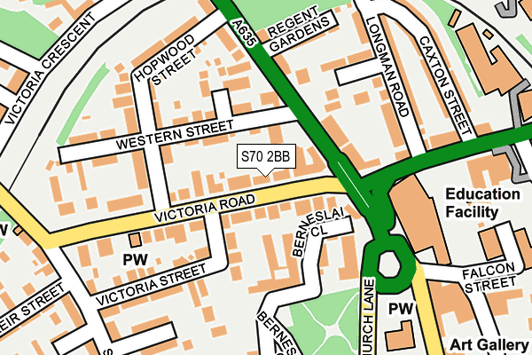 S70 2BB map - OS OpenMap – Local (Ordnance Survey)