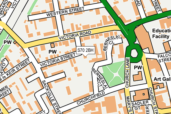 S70 2BH map - OS OpenMap – Local (Ordnance Survey)