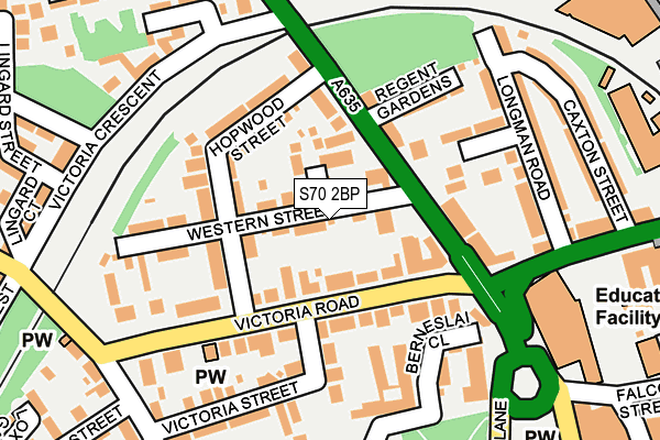 S70 2BP map - OS OpenMap – Local (Ordnance Survey)