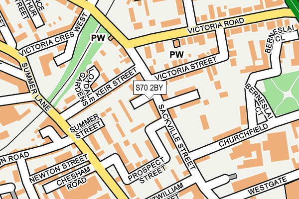 S70 2BY map - OS OpenMap – Local (Ordnance Survey)