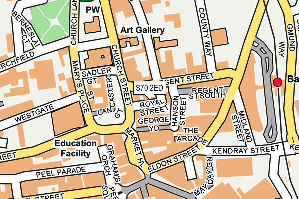 S70 2ED map - OS OpenMap – Local (Ordnance Survey)