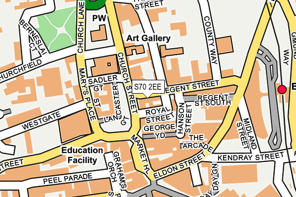 S70 2EE map - OS OpenMap – Local (Ordnance Survey)