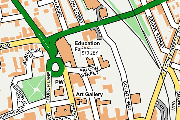 S70 2EY map - OS OpenMap – Local (Ordnance Survey)