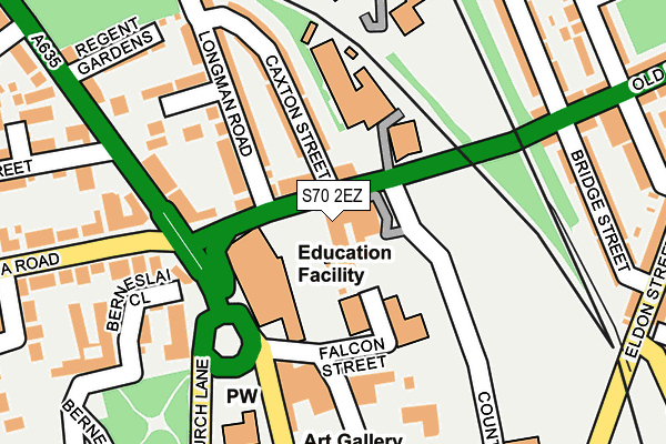 S70 2EZ map - OS OpenMap – Local (Ordnance Survey)