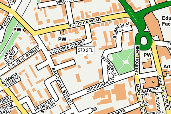S70 2FL map - OS OpenMap – Local (Ordnance Survey)