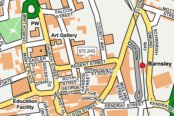 S70 2HG map - OS OpenMap – Local (Ordnance Survey)