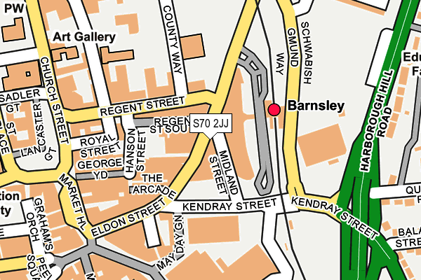S70 2JJ map - OS OpenMap – Local (Ordnance Survey)