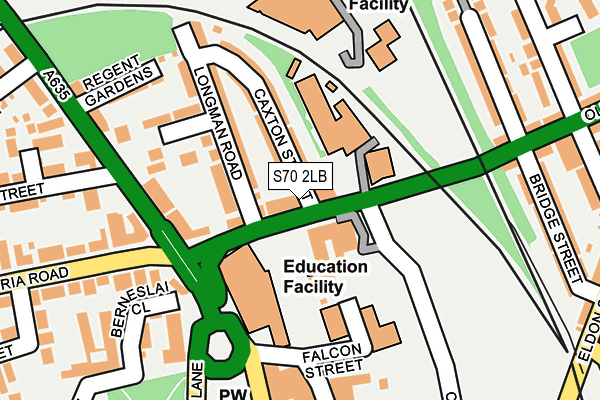 S70 2LB map - OS OpenMap – Local (Ordnance Survey)